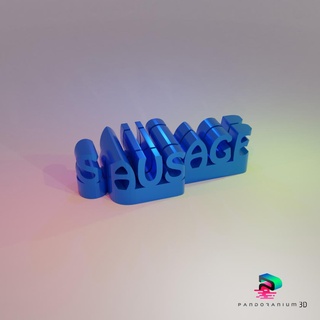 3d word shape - man sausage Others 3d print model - Mito3D