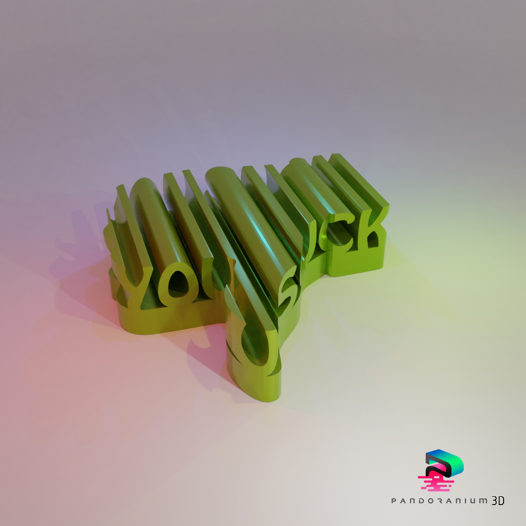 3d palavra chupar 3D print model - Mito3D