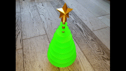 3dp Noel ağaç dekorasyonlar kolay Yazdır sade seçenek ev dekor 3d print model - Mito3D