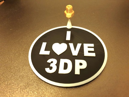3dp l'amour 3d impression café thé Coaster buse extrudeuse DIY 3d print model - Mito3D