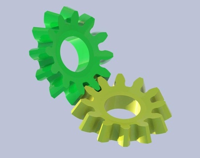 45 bevel gears 3d models download creality cloud Machinery & Equipment 3d print model - Mito3D