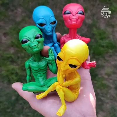 4 extraterrestres 3d modelos descargar crealidad nube 3d print model - Mito3D