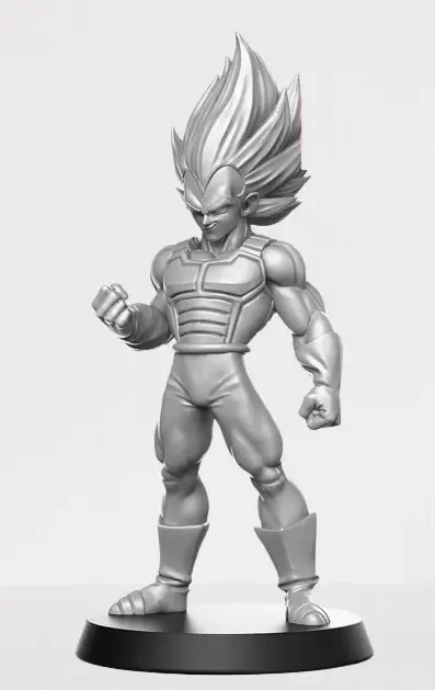 5319 vegeta ssj dragão bola 3d modelos baixar crialidade nuvem 3D print model - Mito3D