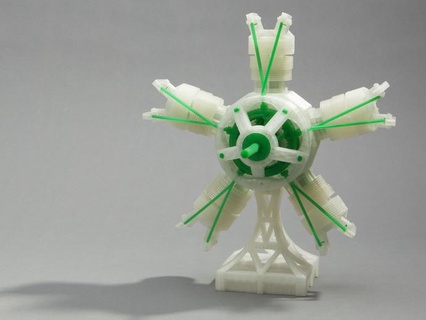 5zyl radial engine thingi part1 Accessories 3d print model - Mito3D