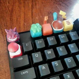 6 keycaps mechanical keyboard - poke edition Fictional Characters 3d print model - Mito3D