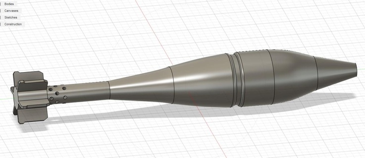 81mm Granatwerfer Schale 3d print model - Mito3D