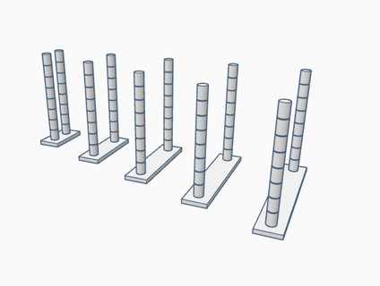 8 floor retraction test towers 3d models download creality cloud Machinery & Equipment 3d print model - Mito3D