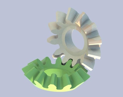 90 bevel gears 3d models download creality cloud Machinery & Equipment 3d print model - Mito3D