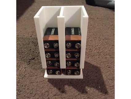 9v batería soporte casa 3d print model - Mito3D