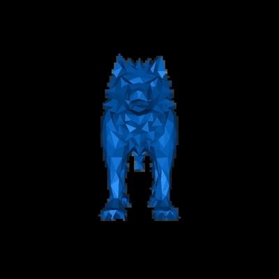 a poly wolf 3d models download creality cloud 3d print model - Mito3D