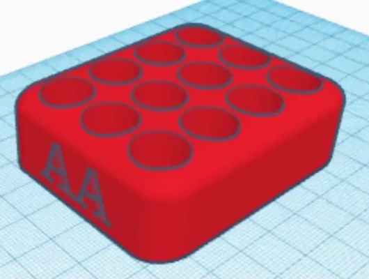 aa battery holder 3d models download creality cloud 3d print model - Mito3D