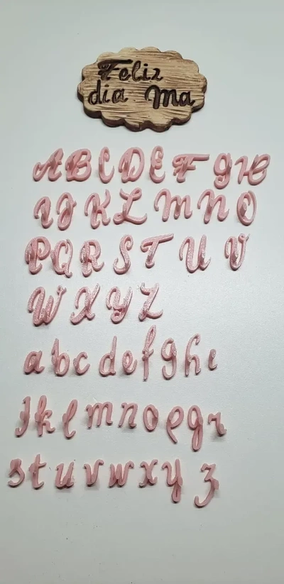 abc alphabet nombres timbre 3d modèles télécharger créalité nuage 3d print model - Mito3D