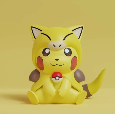 abra pikachu 3d modelle download realität wolke 3d print model - Mito3D