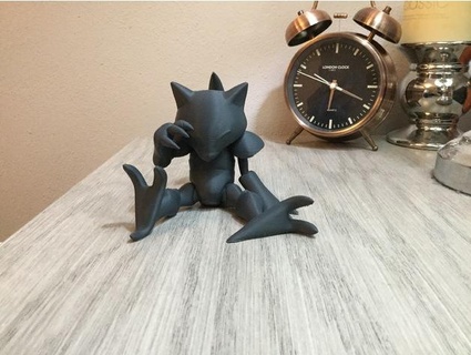 abra Pokémon Zeichen 3d print model - Mito3D