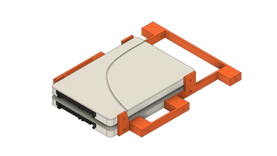 adattatore disques ssd DIY 3d print model - Mito3D