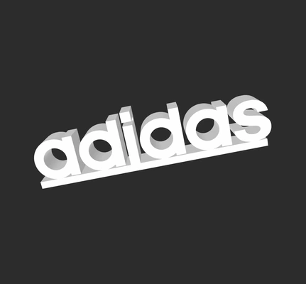 adidas logo 3d modelle download realität wolke 3d print model - Mito3D