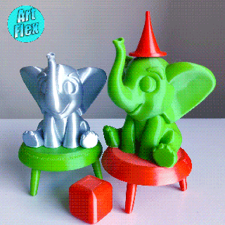 bezaubernd drucken Ort Bruder Schwester Elefant Spielzeuge Säugetier 3d print model - Mito3D