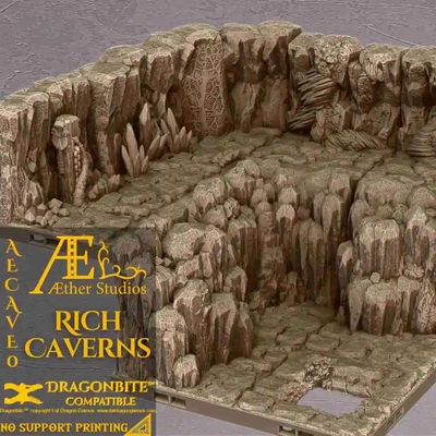 aecave0 - rich caverns 3d models download creality cloud rocks 3d print model - Mito3D