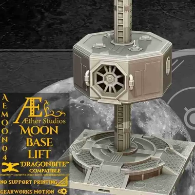 aemoon04 base lunaire ascenseur 3d modèles télécharger créalité nuage 3d print model - Mito3D