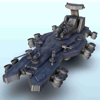 aeolus spaceship 3 - sci-fi science fiction future 40k legio 3d models download creality cloud Spacecrafts 3d print model - Mito3D