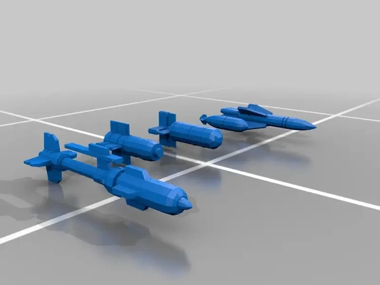 aéronautique missiles bombes 3d modèles télécharger créalité nuage 3d print model - Mito3D