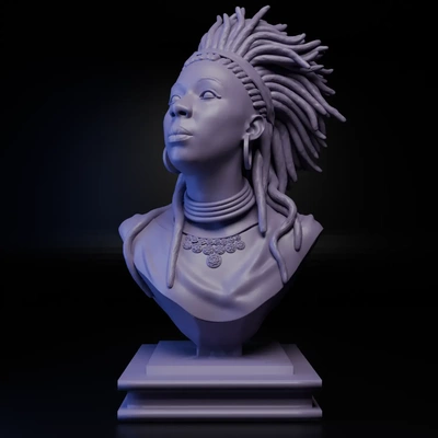 afrikanisch rasta frau 3d modelle download realität wolke 3d print model - Mito3D