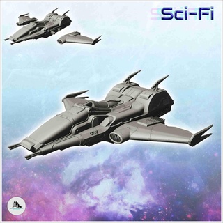 agelastus spaceship 39 - sci-fi science fiction future 40k 3d models download creality cloud Spacecrafts 3d print model - Mito3D