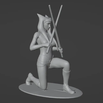 ahsoka tano guerra estrelas 3d modelos baixar crialidade nuvem 3d print model - Mito3D