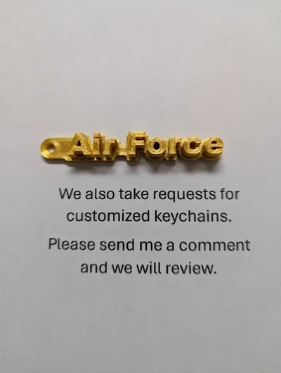 air force keychain 3d models download creality cloud 3d print model - Mito3D