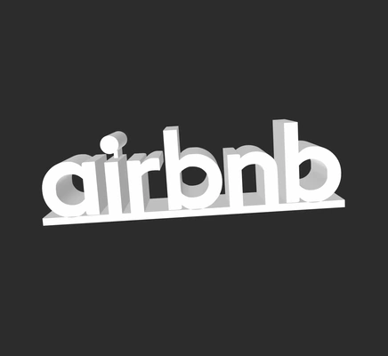 airbnb logo 3d modelle download realität wolke 3d print model - Mito3D