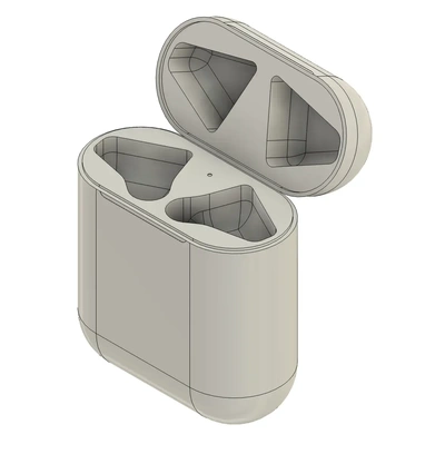 airpods caso funda funcional 3d modelos descargar crealidad nube 3d print model - Mito3D