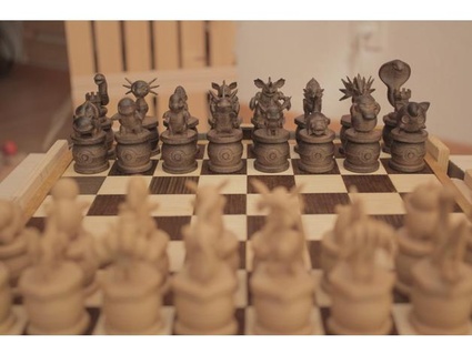 ajedrez empujar Lun 1 4 3d modelos descargar crealidad nube juguetes juegos 3d print model - Mito3D