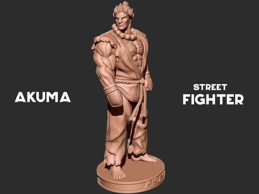 akuma - street fighter 3d print model models download creality cloud fictional characters 3d print model - Mito3D