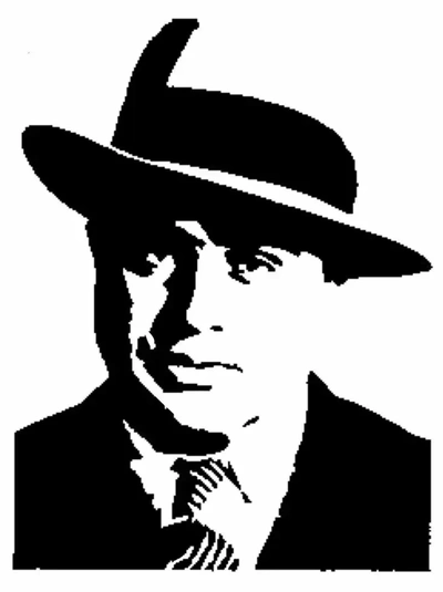 al capone pochoir 3d modèles télécharger créalité nuage 3d print model - Mito3D