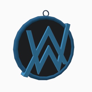 alan walker logo keychain double sided Others 3d print model - Mito3D