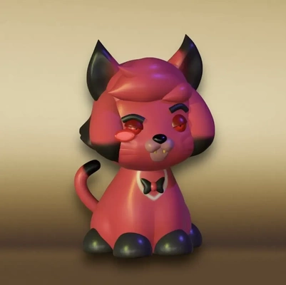 alastor gato hazbin hotel 3d modelos baixar crialidade nuvem 3d print model - Mito3D