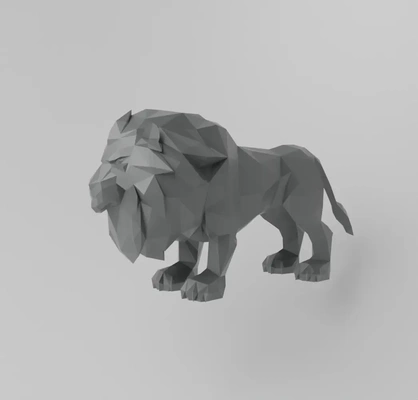 allianz löwe lowpoly poly 3d modelle download realität wolke 3d print model - Mito3D