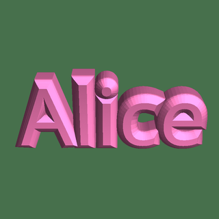 Alice 3d print model - Mito3D