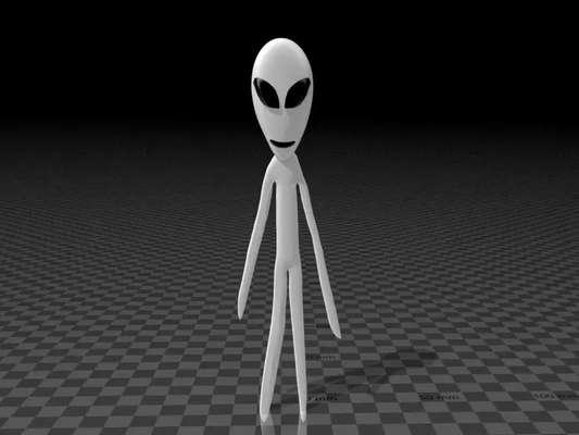 alien big grey 3d models download creality cloud 3d print model - Mito3D