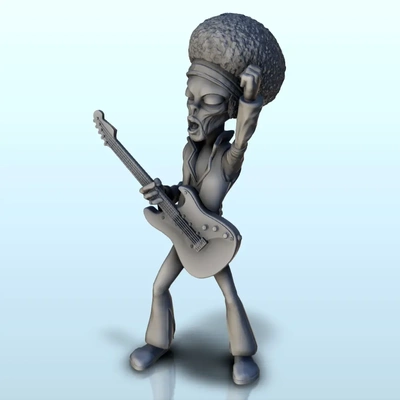 extraterrestre jimi hendrix disfraz guitarra 16 + pre suppo 3d modelos descargar crealidad nube 3d print model - Mito3D