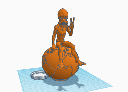 extraterrestre dinero caja 3d print model - Mito3D