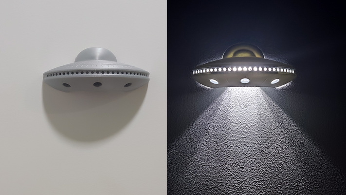 estrangeiro ufo parede luz nave espacial criativo stl 3d modelos baixar crialidade nuvem iluminação 3d print model - Mito3D