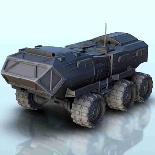 all terrain sf véhicule roues 13 sci science fiction camions 3d print model - Mito3D