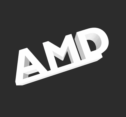 amd logo 3d modelos descargar crealidad nube 3d print model - Mito3D