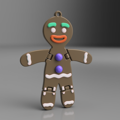 an articulated gingy shrek film franchise 3d models download creality cloud 3d print model - Mito3D
