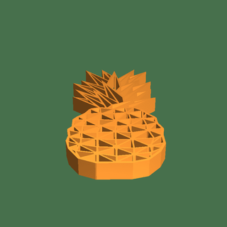 ananas deco 3d Foods 3d print model - Mito3D