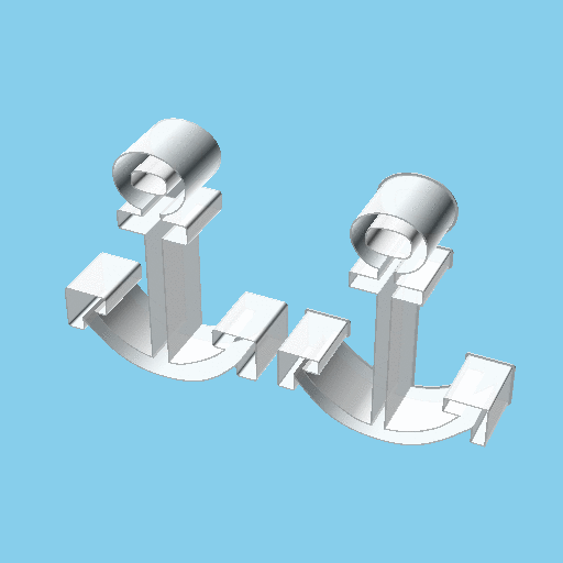 âncora nestable caixa v2 3D print model - Mito3D