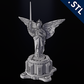 ángel muerte estatua 3d print model - Mito3D