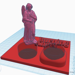 angel tea light Household 3d print model - Mito3D