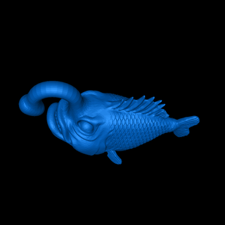pescador peixe remixar animais 3d print model - Mito3D